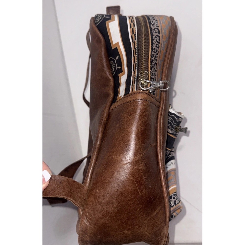 Aztec cowhide leather Backpack - image 13